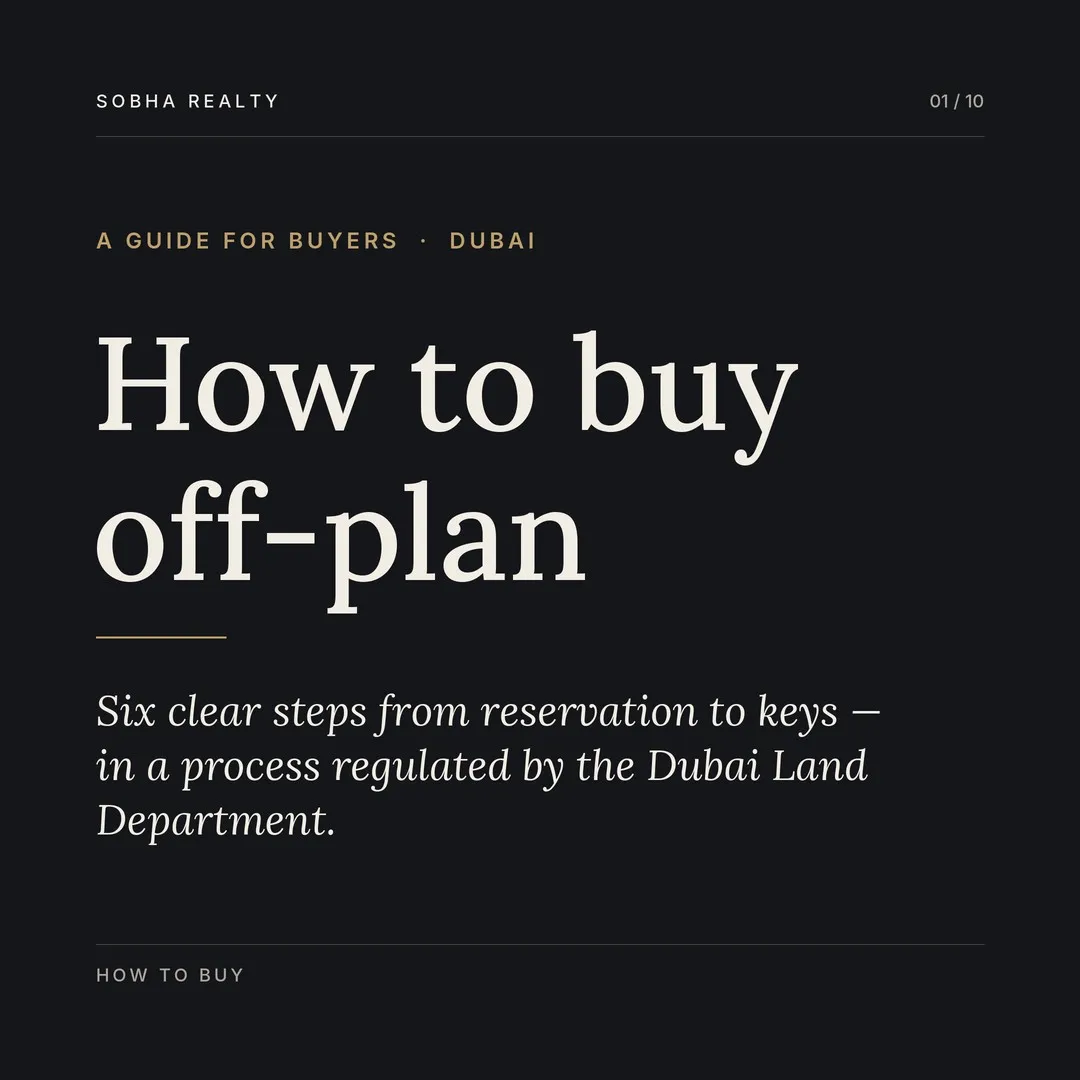 How to Buy Off-Plan from Sobha Realty